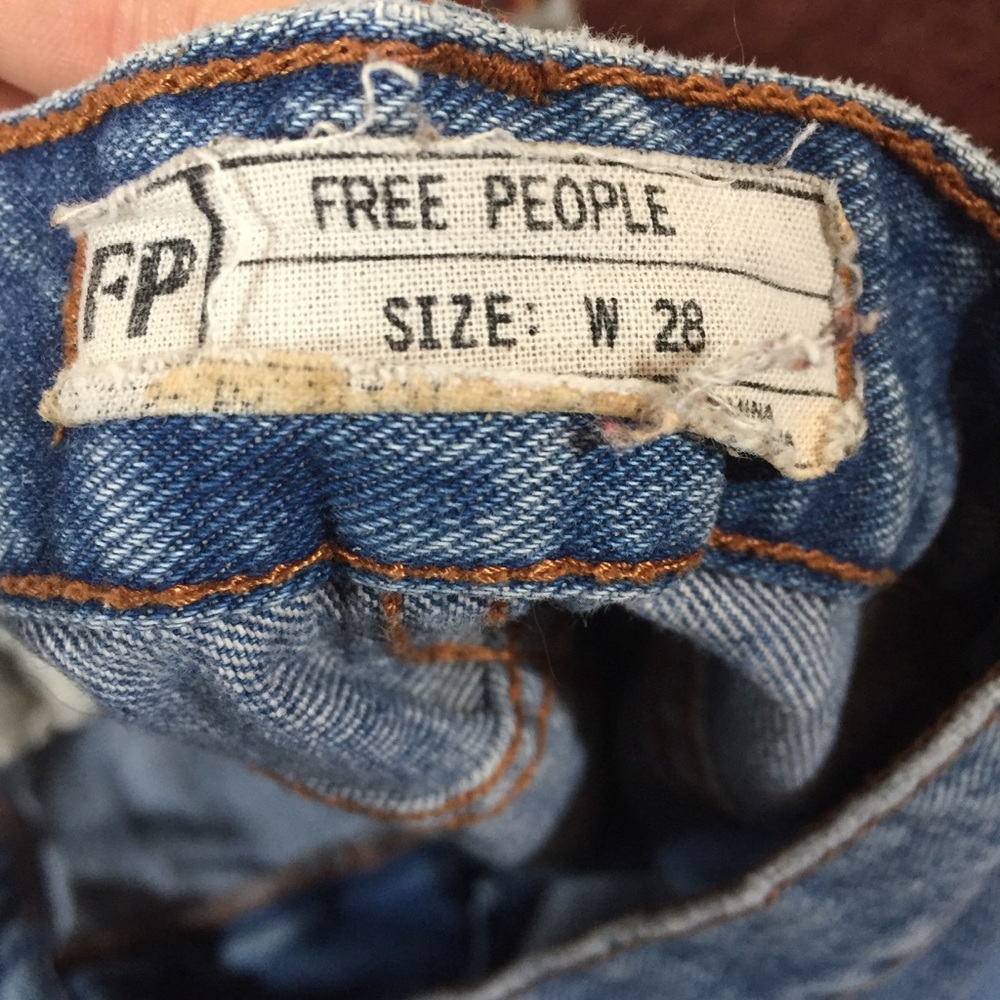 Free People patchwork denim shorts - Picture 6 of 6